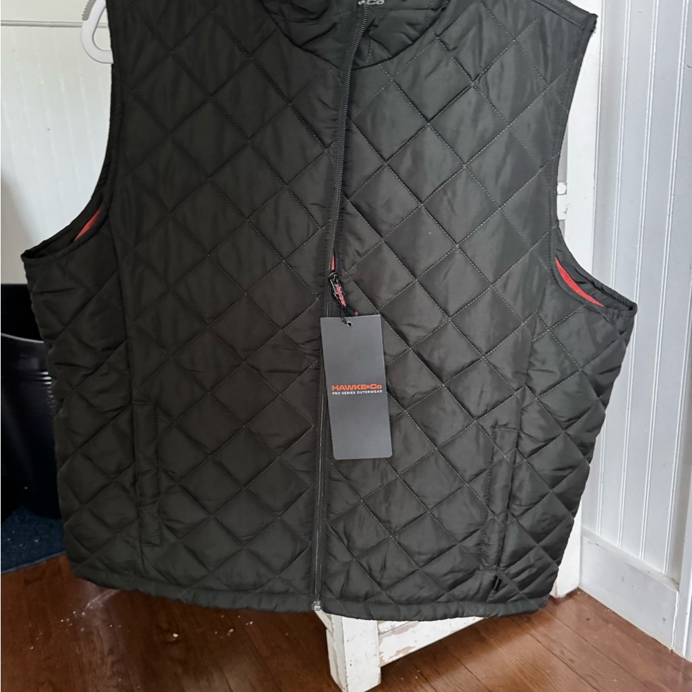 Hawke & Co Olive Quilted Vest